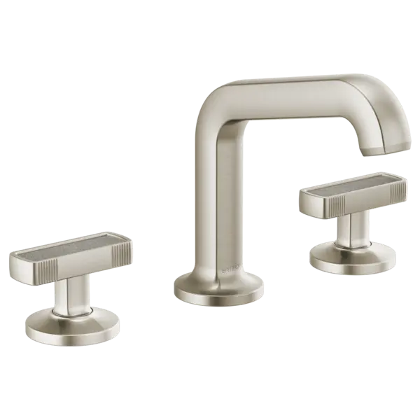 Brizo Widespread Lavatory Faucet with Angled Spout - Less Handles 1.5 GPM 65307LF-NKLHP - Plumbing Market