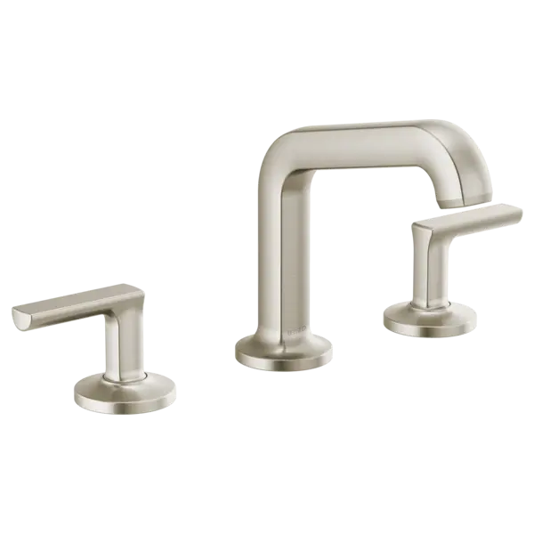 Brizo Widespread Lavatory Faucet with Angled Spout - Less Handles 65307LF-NKLHP-ECO - Plumbing Market