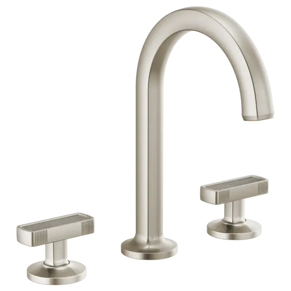 Brizo Widespread Lavatory Faucet with Arc Spout - Less Handles 1.2 GPM 65306LF-NKLHP-ECO - Plumbing Market