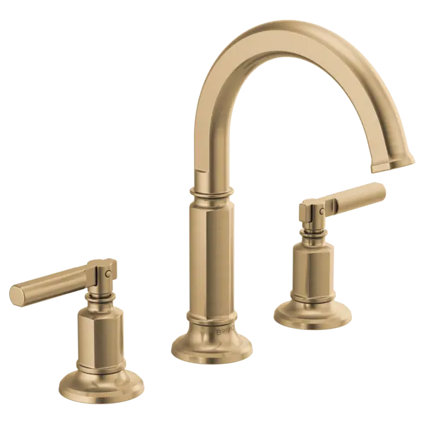 Brizo Widespread Lavatory Faucet with Arc Spout - Less Handles 1.2 GPM 65376LF-GLLHP-ECO - Plumbing Market