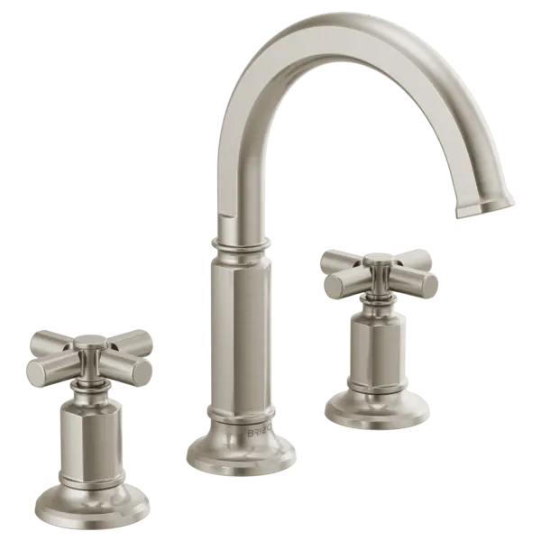 Brizo Widespread Lavatory Faucet with Arc Spout - Less Handles 1.2 GPM 65376LF-NKLHP-ECO - Plumbing Market