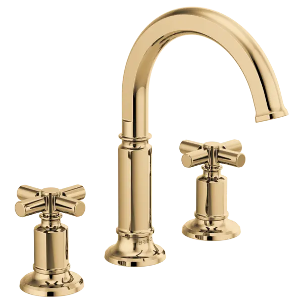 Brizo Widespread Lavatory Faucet with Arc Spout - Less Handles 1.2 GPM 65376LF-PGLHP-ECO - Plumbing Market