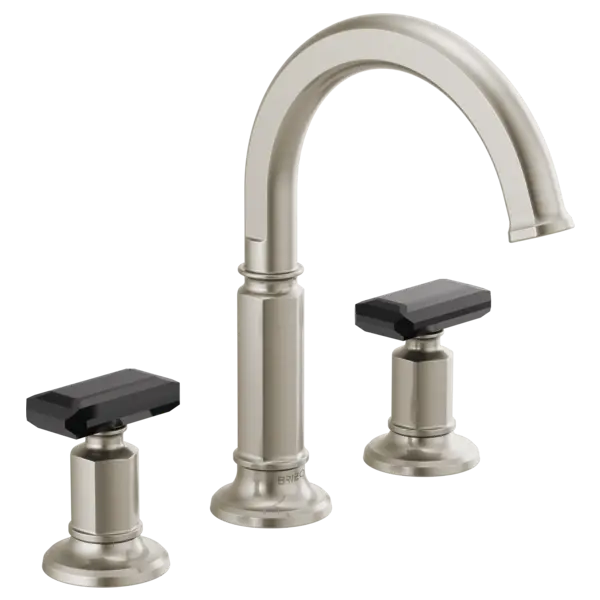 Brizo Widespread Lavatory Faucet with Arc Spout - Less Handles 1.5 GPM 65376LF-NKLHP - Plumbing Market