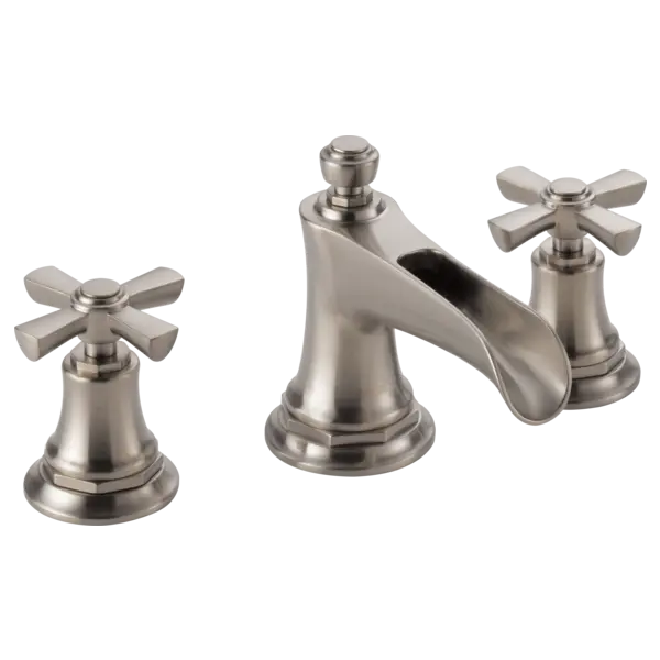 Brizo Widespread Lavatory Faucet with Channel Spout - Less Handles 1.2 GPM 65361LF-NKLHP-ECO - Plumbing Market