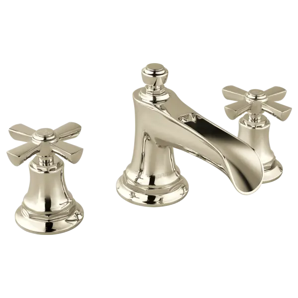 Brizo Widespread Lavatory Faucet with Channel Spout - Less Handles 1.2 GPM 65361LF-PNLHP-ECO - Plumbing Market