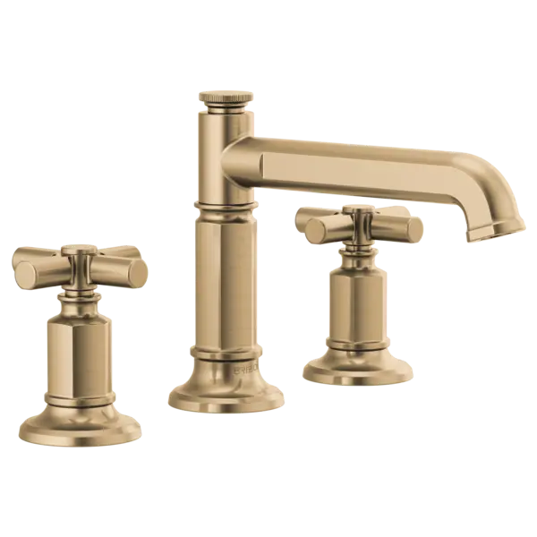 Brizo Widespread Lavatory Faucet with Column Spout - Less Handles 1.2 GPM 65377LF-GLLHP-ECO - Plumbing Market