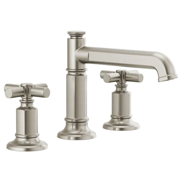 Brizo Widespread Lavatory Faucet with Column Spout - Less Handles 1.2 GPM 65377LF-NKLHP-ECO - Plumbing Market
