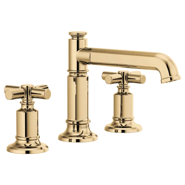 Brizo Widespread Lavatory Faucet with Column Spout - Less Handles 1.2 GPM 65377LF-PGLHP-ECO - Plumbing Market