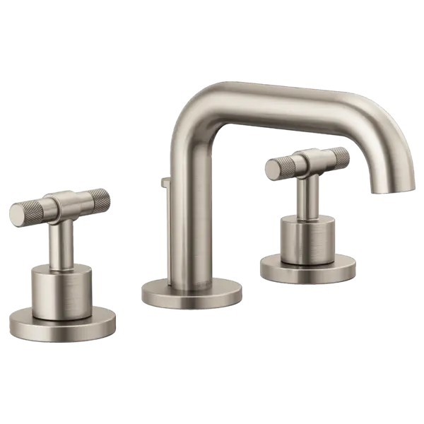 Brizo Widespread Lavatory Faucet with Low Spout - Less Handles 1.2 GPM 65334LF-NKLHP-ECO - Plumbing Market
