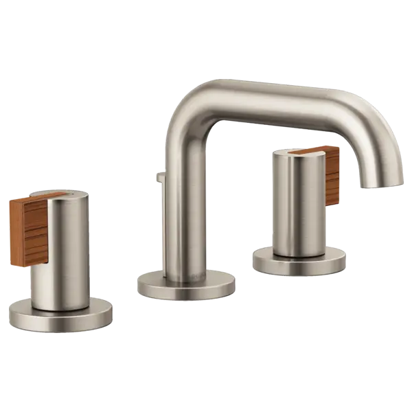 Brizo Widespread Lavatory Faucet with Low Spout - Less Handles 1.2 GPM 65334LF-NKLHP-ECO - Plumbing Market