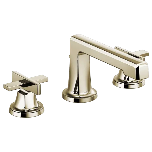 Brizo Widespread Lavatory Faucet with Low Spout - Less Handles 1.2 GPM 65397LF-PNLHP-ECO - Plumbing Market