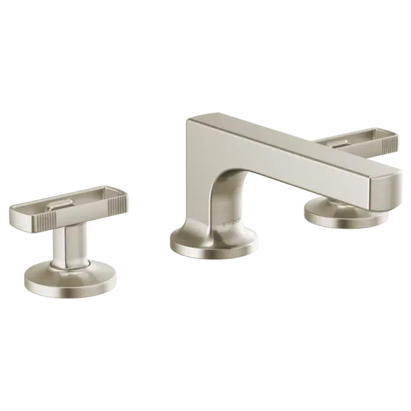 Brizo Widespread Lavatory Faucet with Low Spout - Less Handles 1.5 GPM 65308LF-NKLHP - Plumbing Market