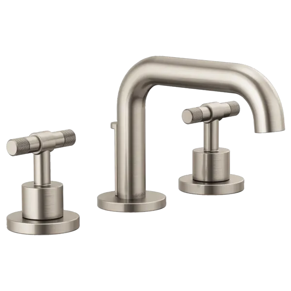Brizo Widespread Lavatory Faucet with Low Spout - Less Handles 1.5 GPM 65334LF-NKLHP - Plumbing Market