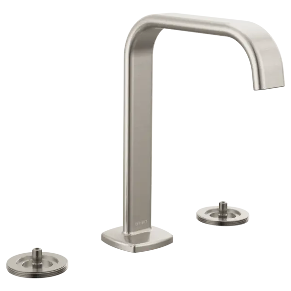 Brizo Widespread Lavatory Faucet with Square Spout - Less Handles 65368LF-NKLHP-ECO - Plumbing Market
