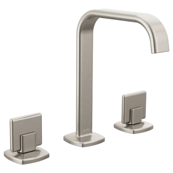 Brizo Widespread Lavatory Faucet with Square Spout - Less Handles 65368LF-NKLHP-ECO - Plumbing Market