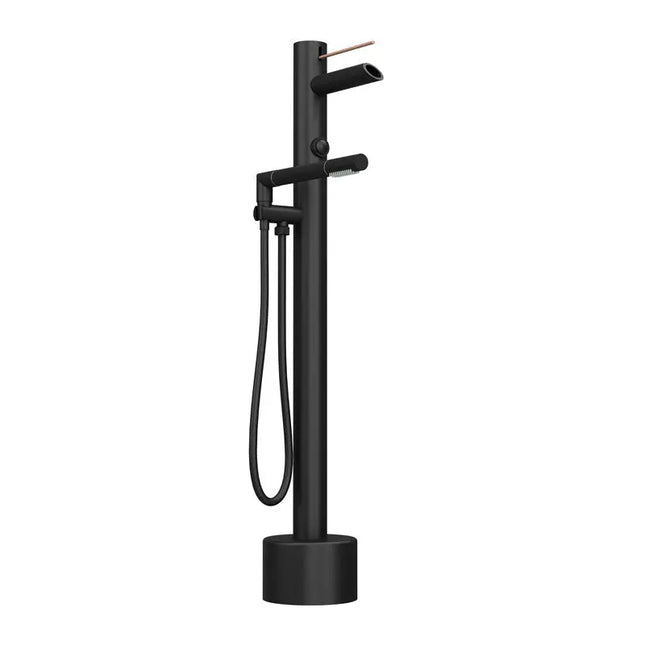 Rubi Kronos Freestanding Bathtub Mixer Matte Black/Brushed Copper RKR21XDBKU - Plumbing Market