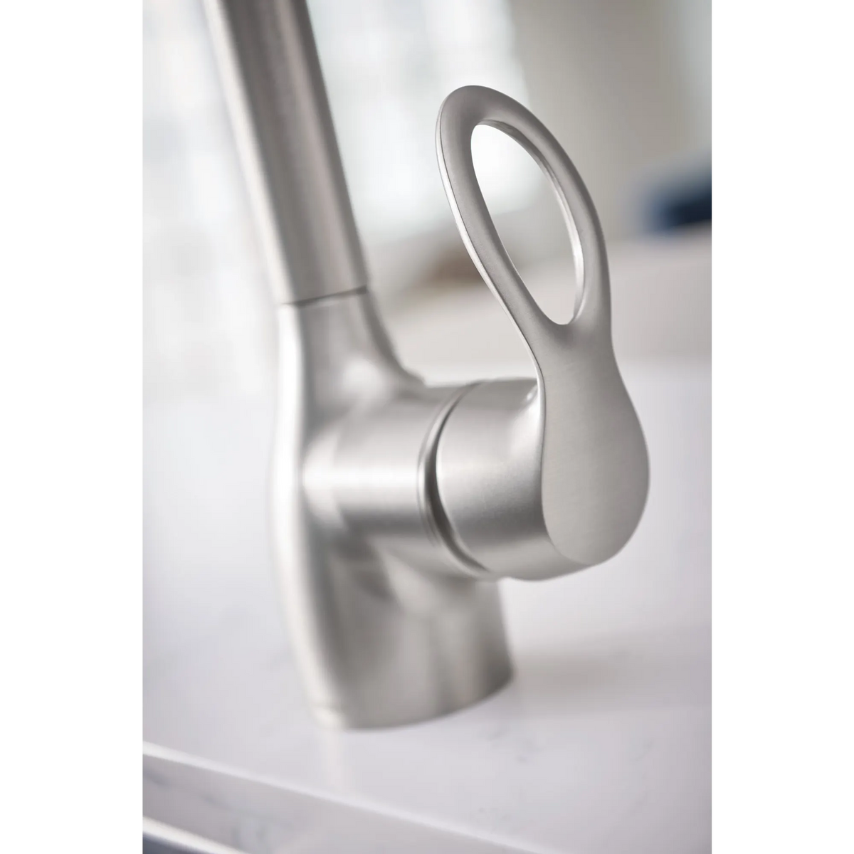 Moen Kleo Single-Handle High-Arc Pulldown Kitchen Faucet CA87011 in Spot Resist Stainless (CA87011SRS) - view 4
