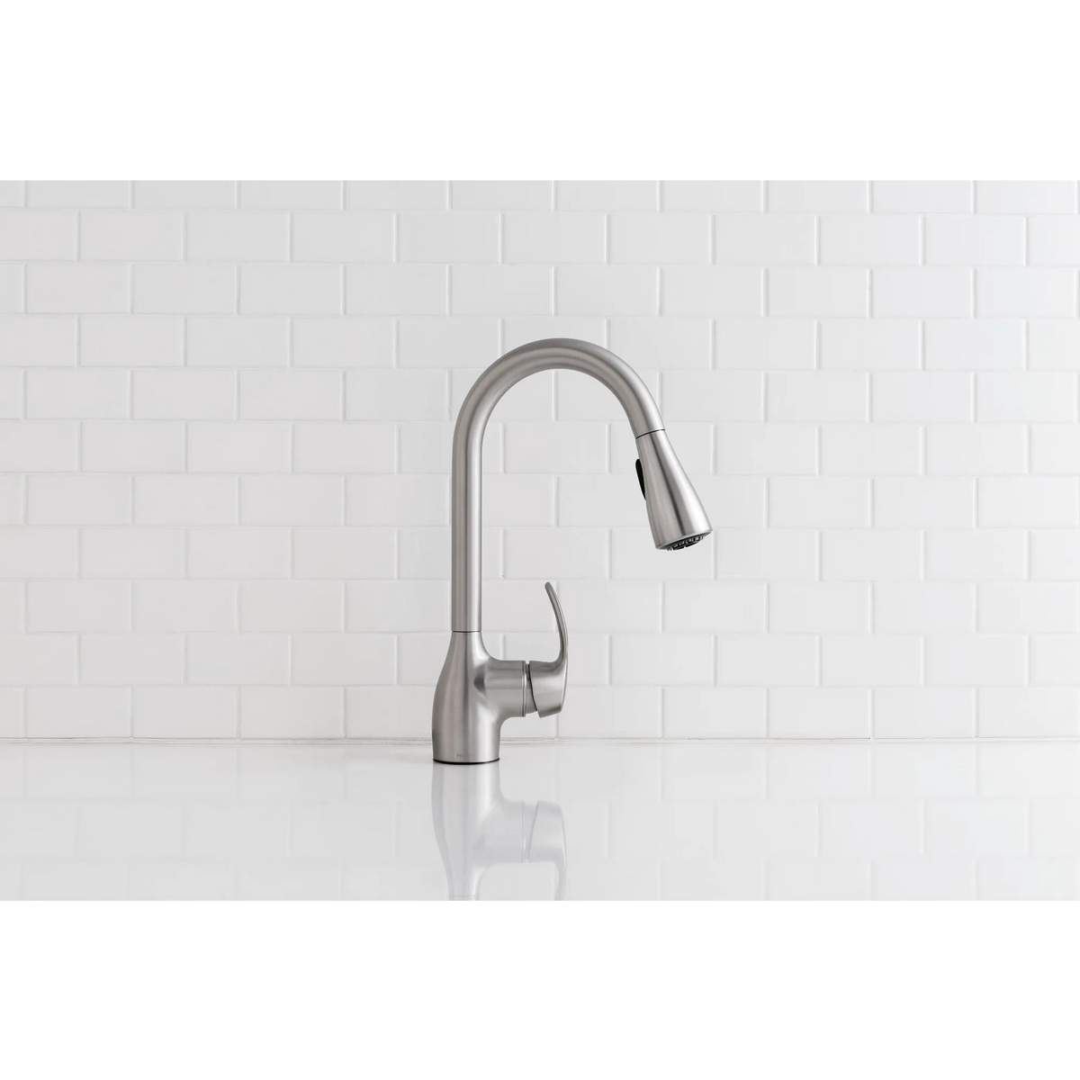 Moen Kleo Single-Handle High-Arc Pulldown Kitchen Faucet CA87011 in Spot Resist Stainless (CA87011SRS) - view 11