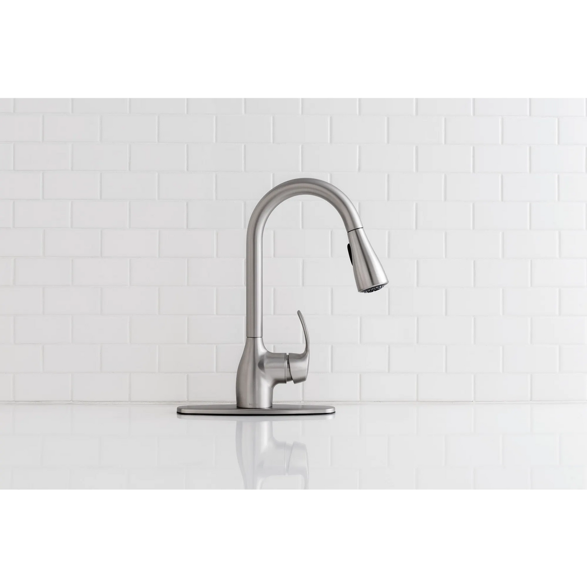 Moen Kleo Single-Handle High-Arc Pulldown Kitchen Faucet CA87011 in Spot Resist Stainless (CA87011SRS) - view 12