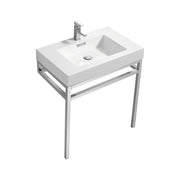Kube Bath Haus 30" Console w/ Acrylic Sink - Chrome (CH30)