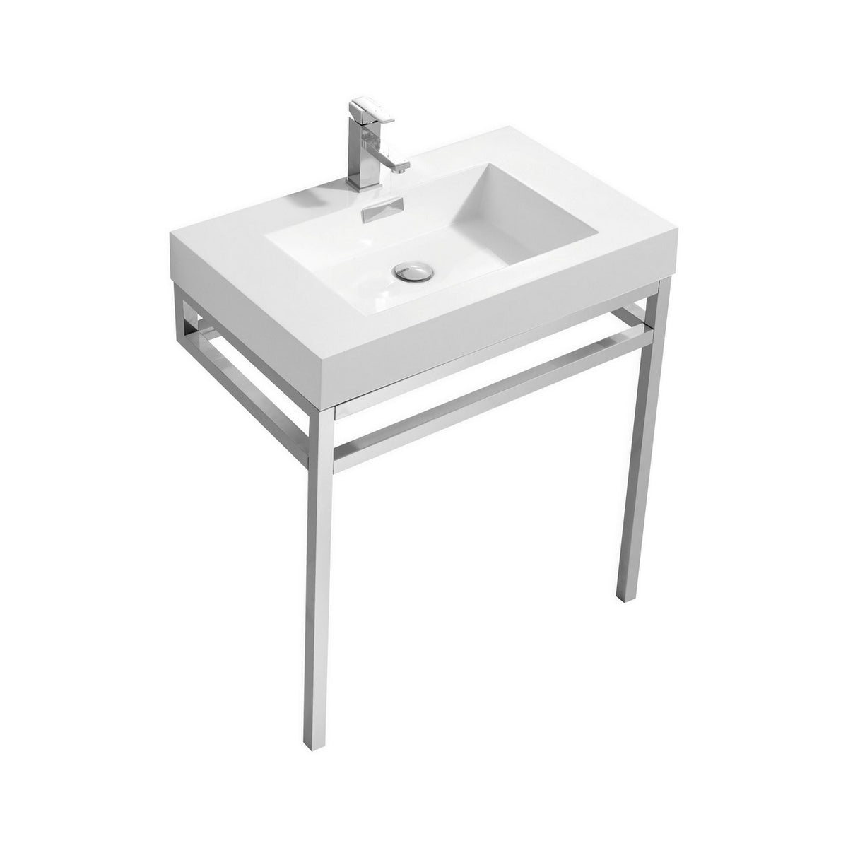 Kube Bath Haus 30" Console w/ Acrylic Sink - Chrome (CH30)