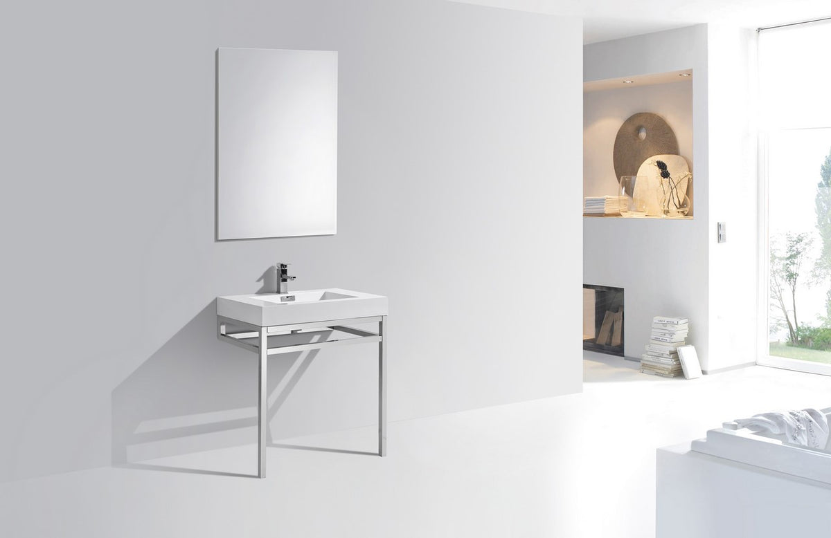 Kube Bath Haus 30" Console w/ Acrylic Sink - Chrome (CH30) view 5