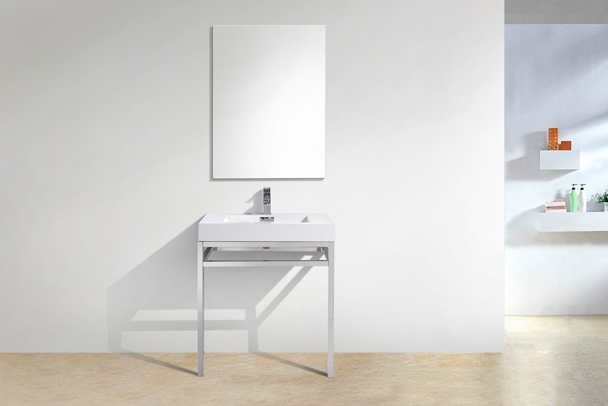 Kube Bath Haus 30" Console w/ Acrylic Sink - Chrome (CH30) view 6
