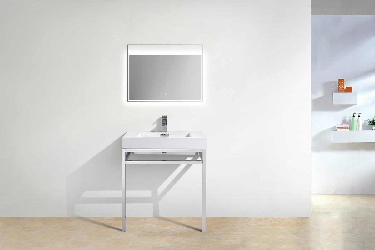 Kube Bath Haus 30" Console w/ Acrylic Sink - Chrome (CH30) view 4