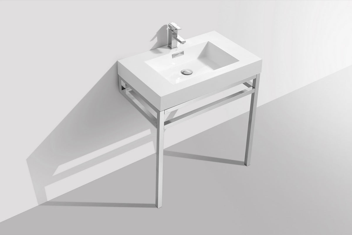 Kube Bath Haus 30" Console w/ Acrylic Sink - Chrome (CH30) view 3
