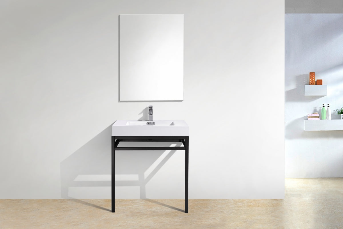 Kube Bath Haus 30" Console w/ Acrylic Sink - Black (CH30-BK) view 3