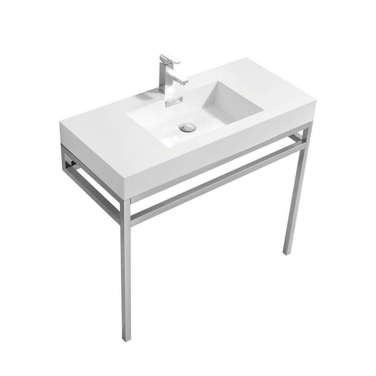 Kube Bath Haus 36" Console w/ Acrylic Sink - Chrome (CH36)