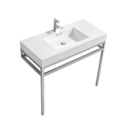 Kube Bath Haus 36" Console w/ Acrylic Sink - Chrome (CH36)