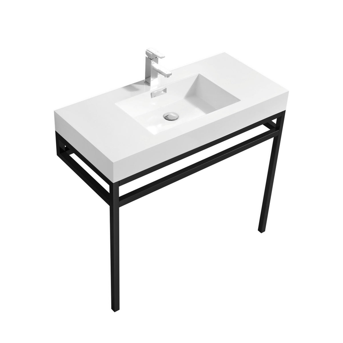 Kube Bath Haus 36" Console w/ Acrylic Sink - Black (CH36-BK)
