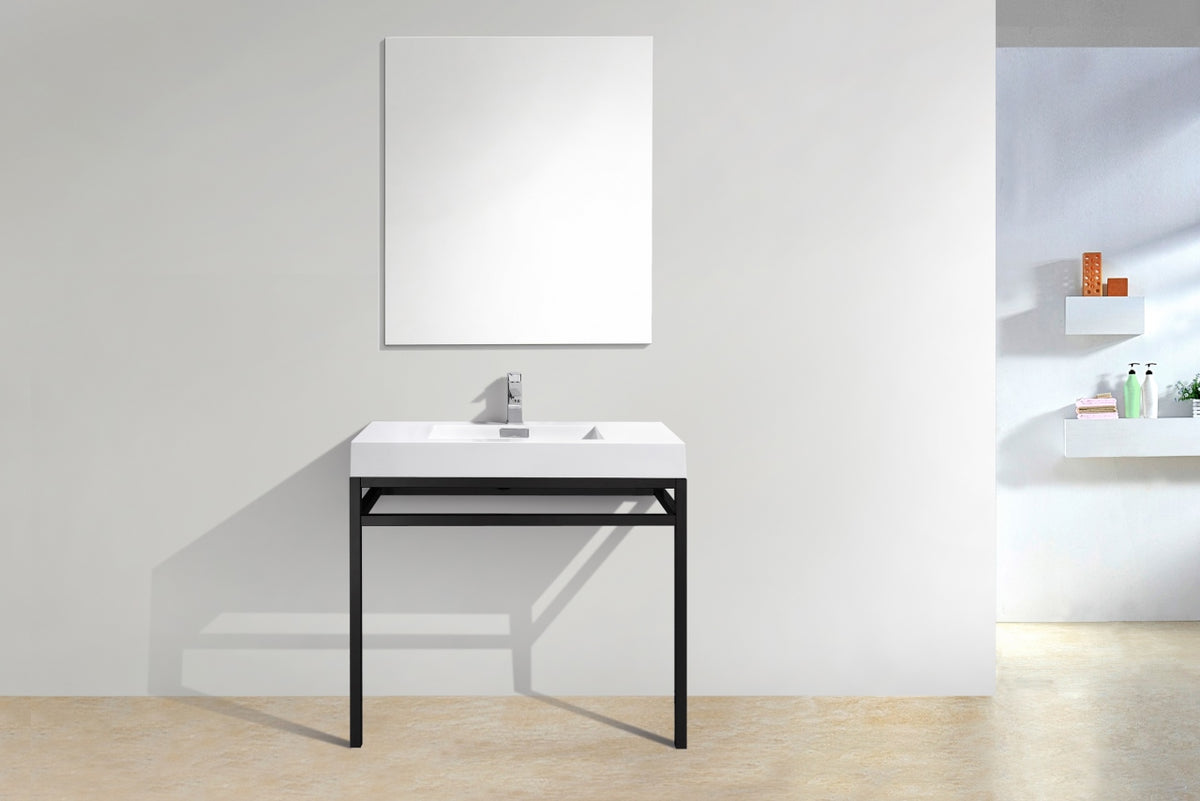 Kube Bath Haus 36" Console w/ Acrylic Sink - Black (CH36-BK) view 5