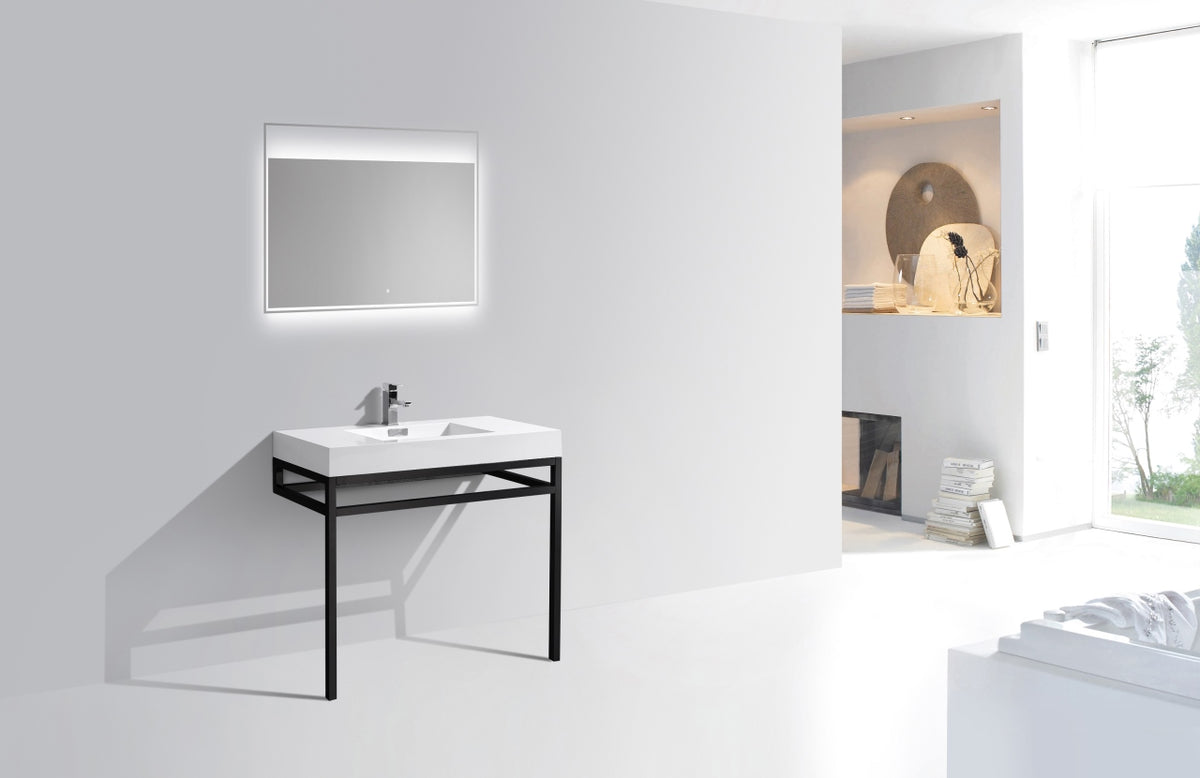 Kube Bath Haus 36" Console w/ Acrylic Sink - Black (CH36-BK) view 2