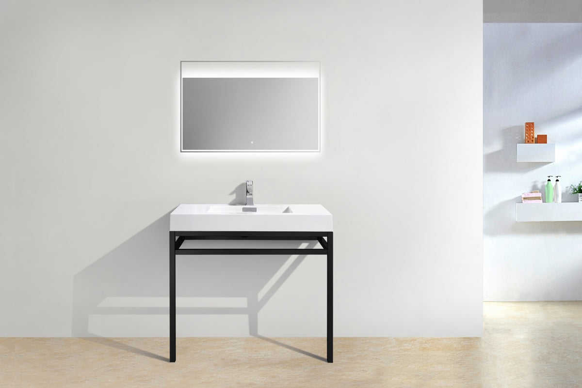 Kube Bath Haus 36" Console w/ Acrylic Sink - Black (CH36-BK) view 3