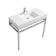 Kube Bath Haus 40" Console w/ Acrylic Sink - Chrome (CH40)