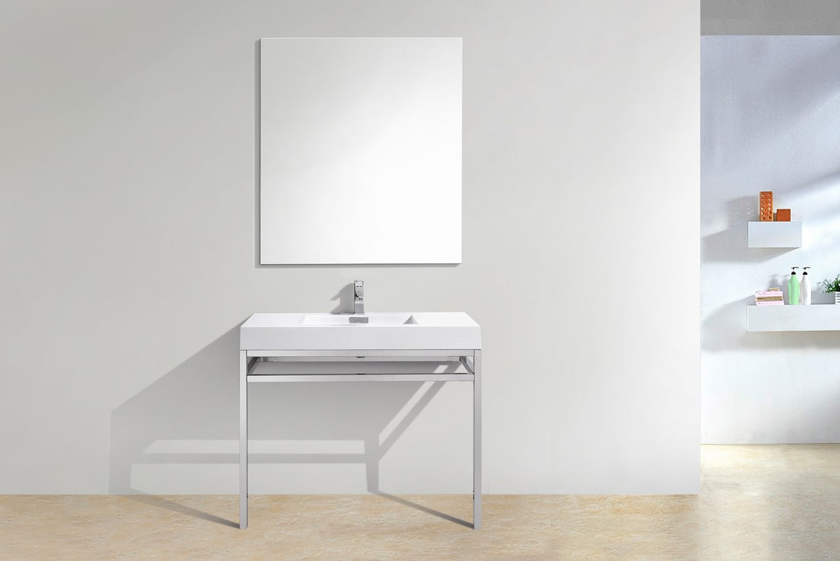 Kube Bath Haus 40" Console w/ Acrylic Sink - Chrome (CH40) view 5