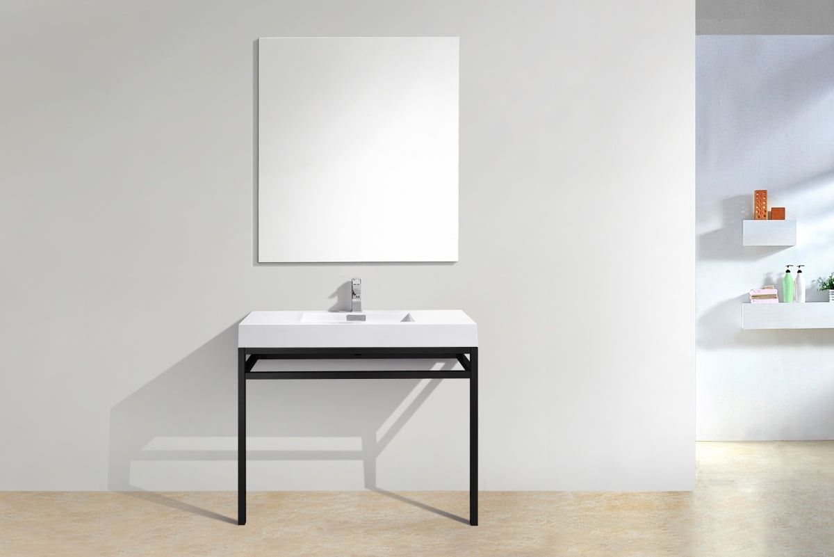 Kube Bath Haus 40" Console w/ Acrylic Sink - Black (CH40-BK) view 3