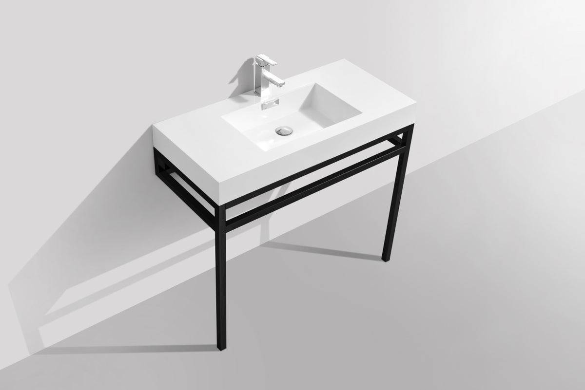 Kube Bath Haus 40" Console w/ Acrylic Sink - Black (CH40-BK) view 4
