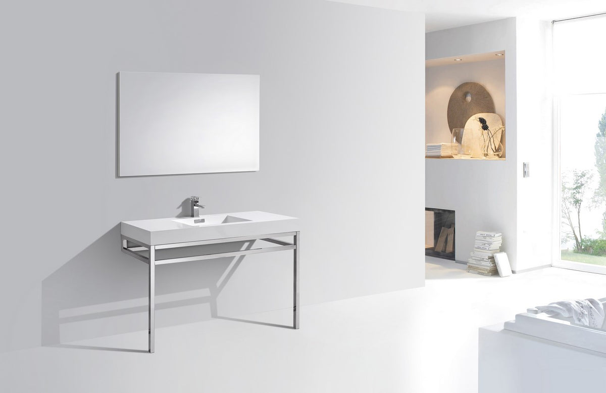Kube Bath Haus 48" Console w/ Acrylic Sink - Chrome (CH48) view 5