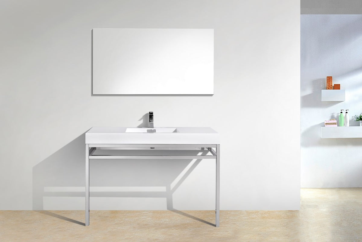 Kube Bath Haus 48" Console w/ Acrylic Sink - Chrome (CH48) view 6
