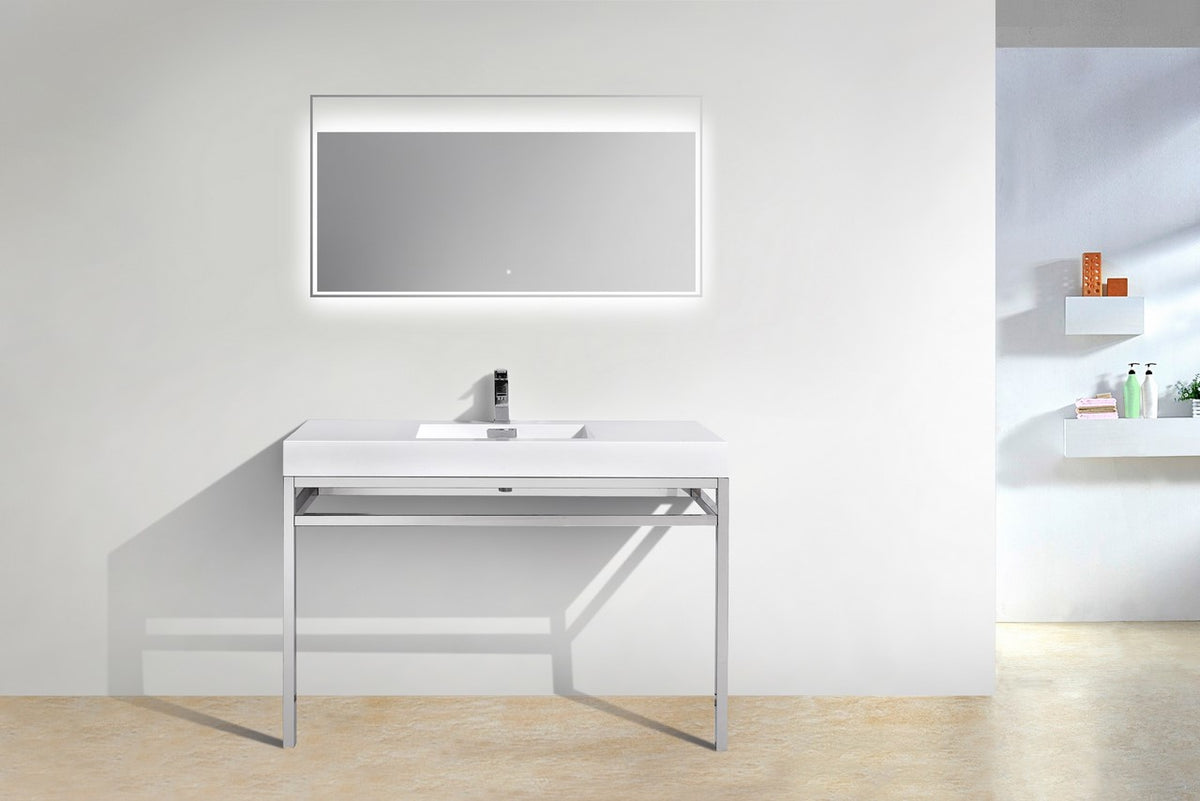 Kube Bath Haus 48" Console w/ Acrylic Sink - Chrome (CH48) view 4