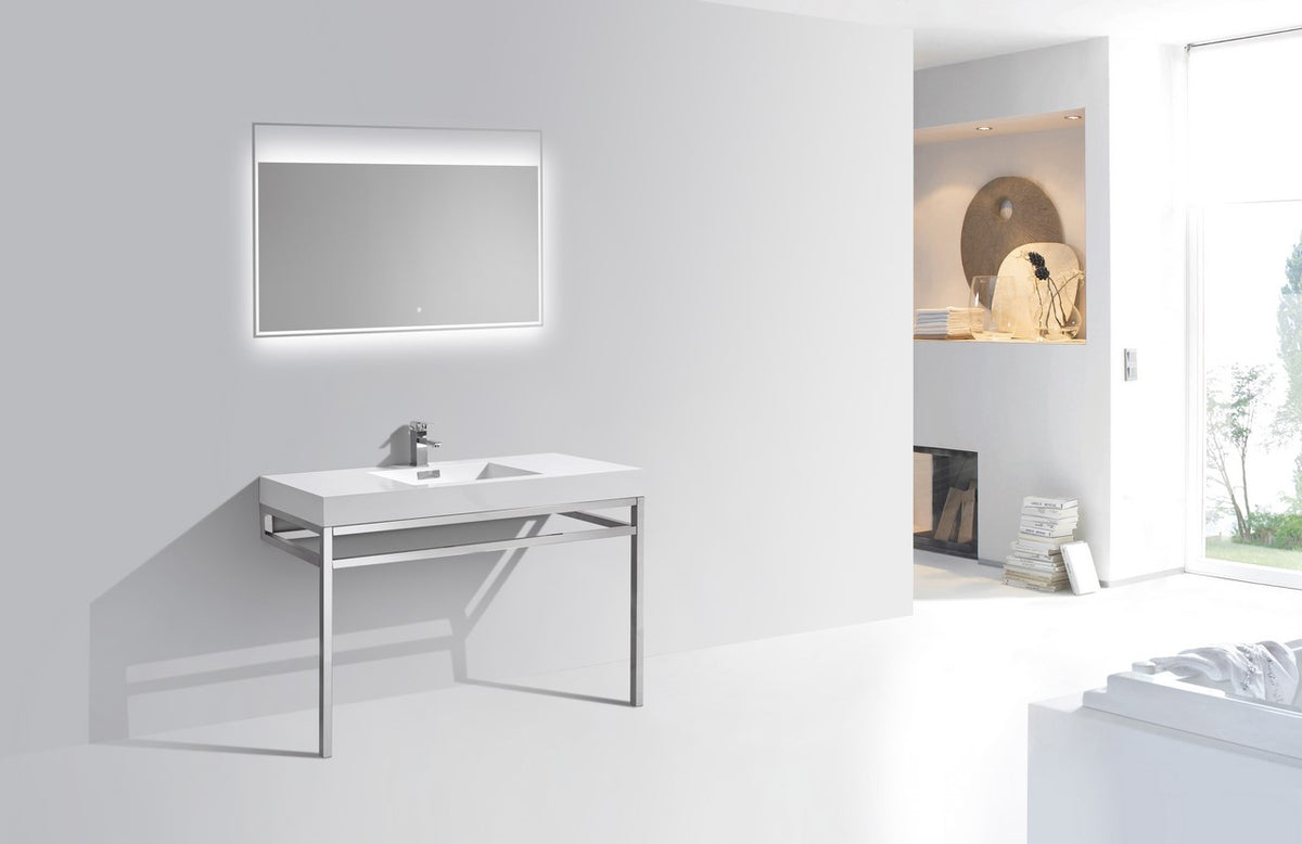 Kube Bath Haus 48" Console w/ Acrylic Sink - Chrome (CH48) view 2
