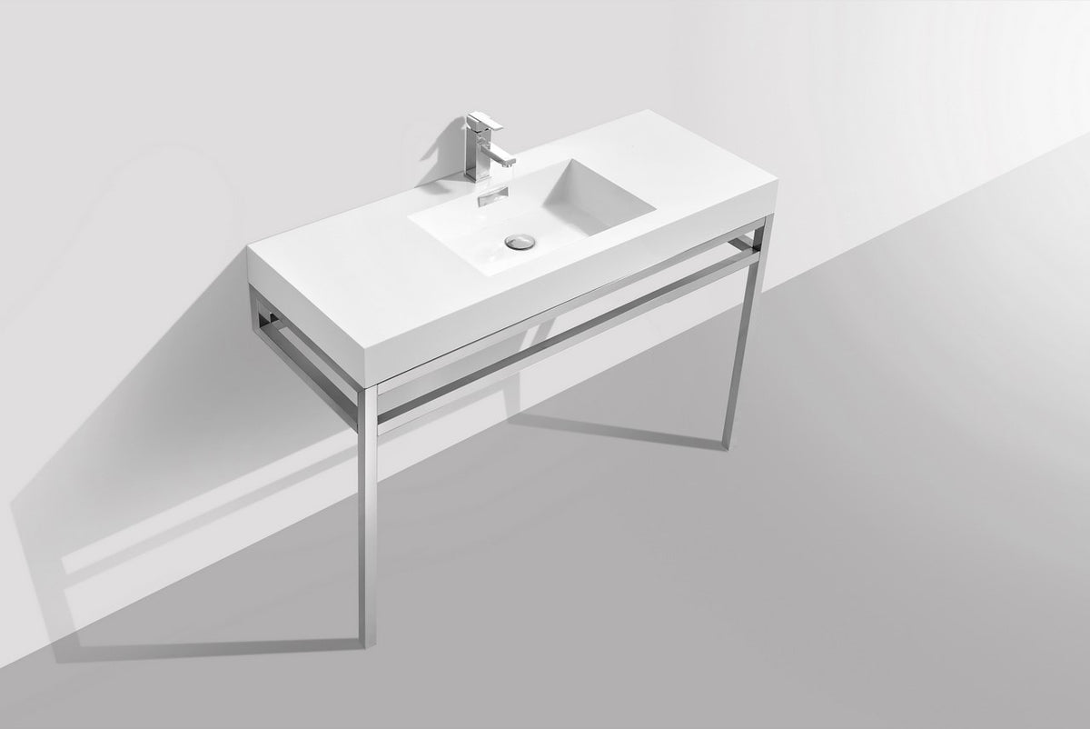 Kube Bath Haus 48" Console w/ Acrylic Sink - Chrome (CH48) view 3