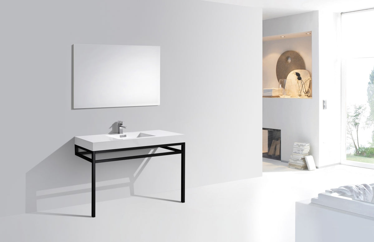 Kube Bath Haus 48" Console w/ Acrylic Sink - Black (CH48-BK) view 2