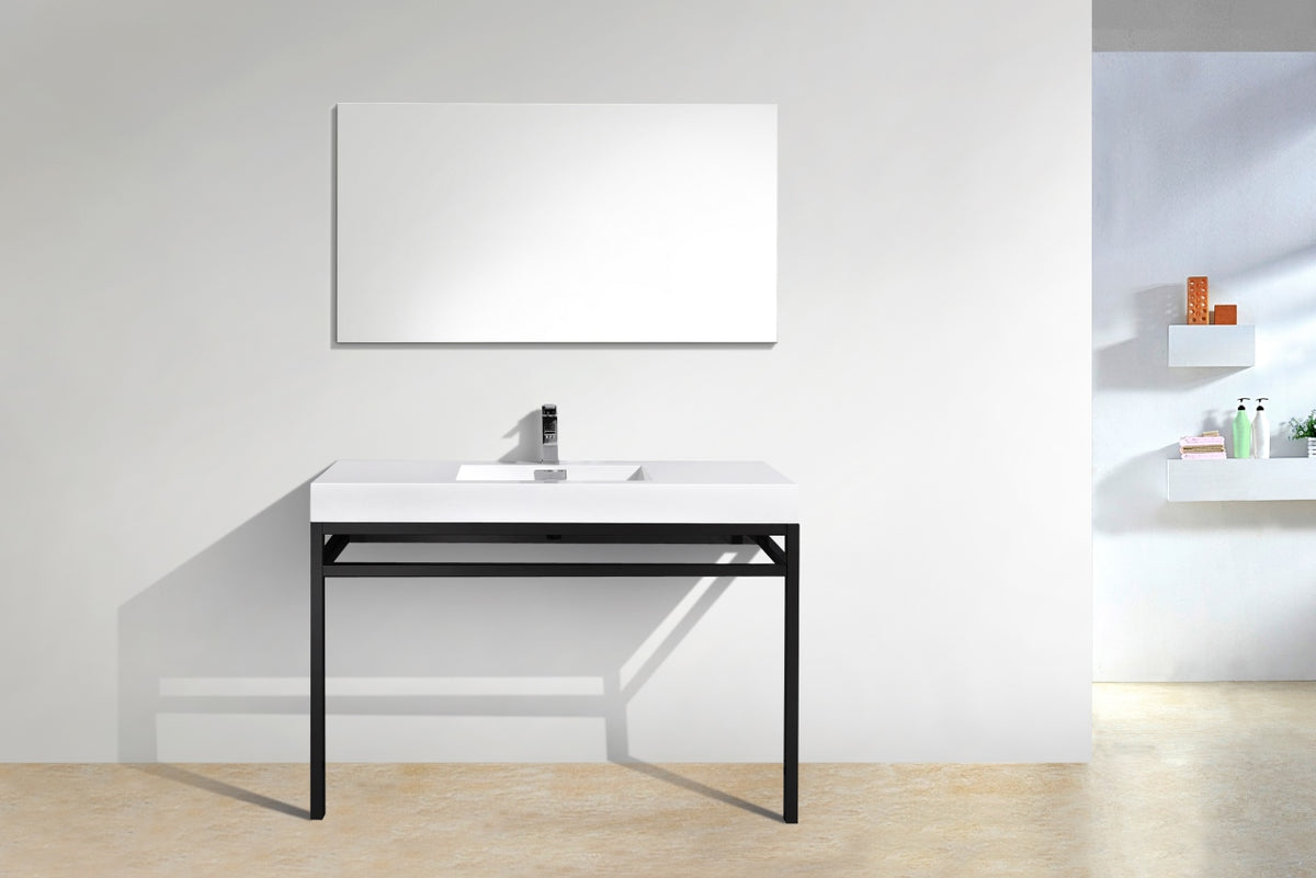Kube Bath Haus 48" Console w/ Acrylic Sink - Black (CH48-BK) view 3