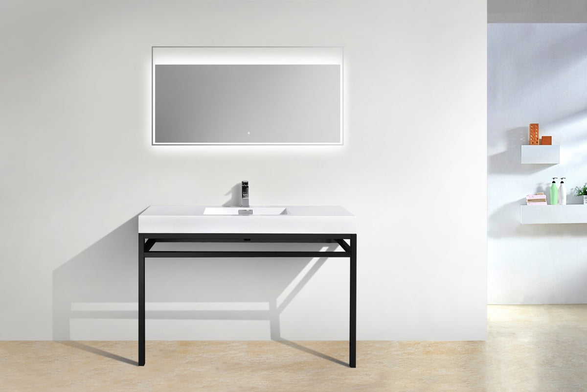 Kube Bath Haus 48" Console w/ Acrylic Sink - Black (CH48-BK) view 4