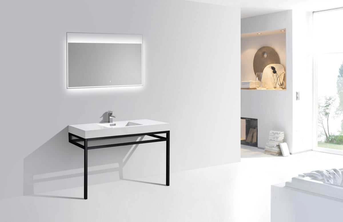 Kube Bath Haus 48" Console w/ Acrylic Sink - Black (CH48-BK) view 5