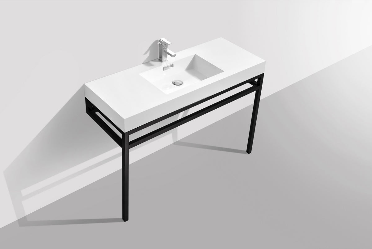Kube Bath Haus 48" Console w/ Acrylic Sink - Black (CH48-BK) view 6